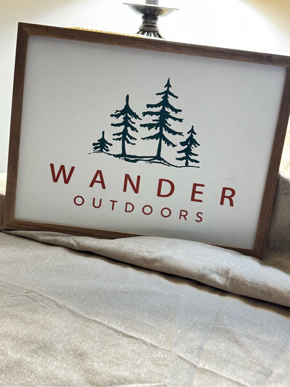 Framed Wall Art - Red & Dark Green